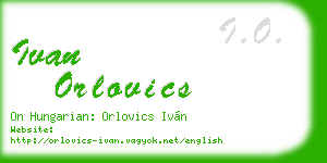 ivan orlovics business card