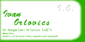 ivan orlovics business card